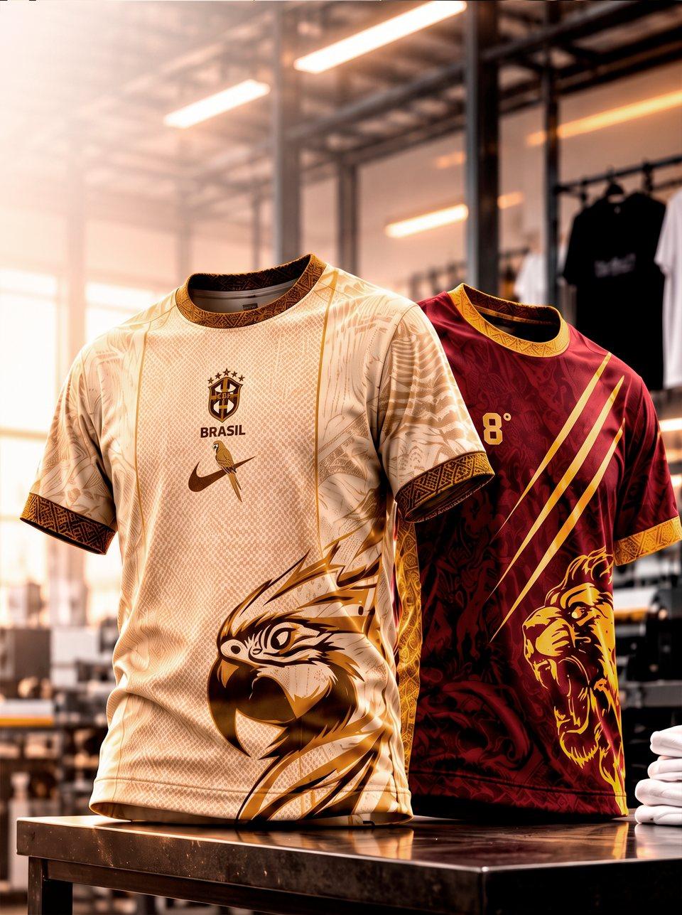 Camisetas personalizadas SKC pretas e brancas em uma oficina de estamparia